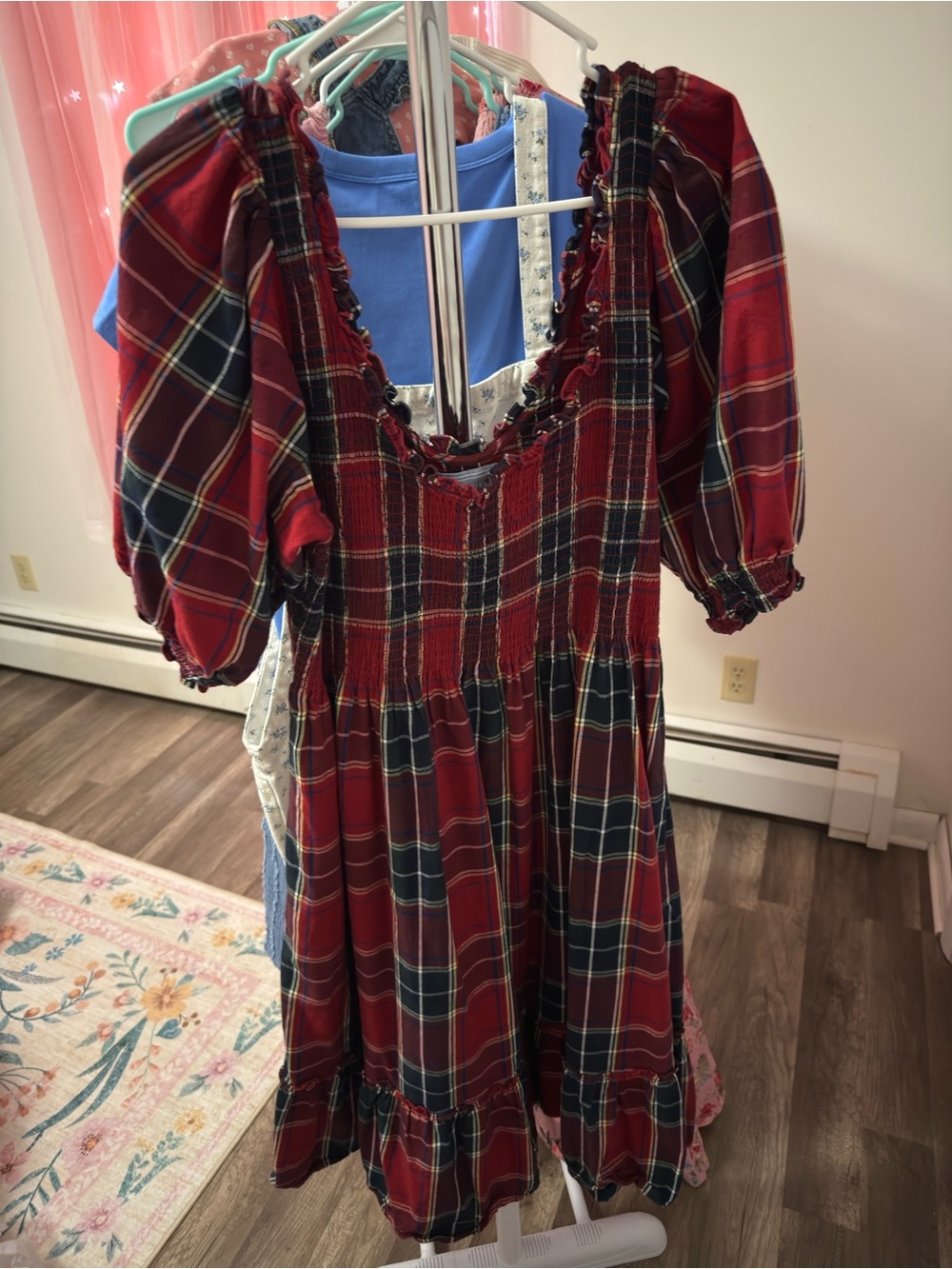Hill House The Nap Dress Burgundy Plaid